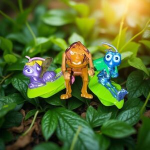 VTG Disney Pixar A Bug's Life Flik Hopper Queen McDonalds Toy Figure 3PC B2